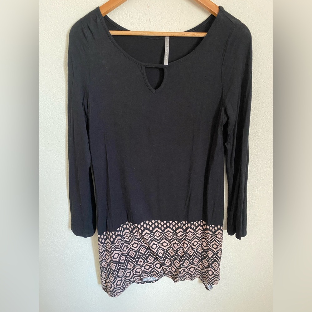 Red Lolly Black Tan Pattern Tunic